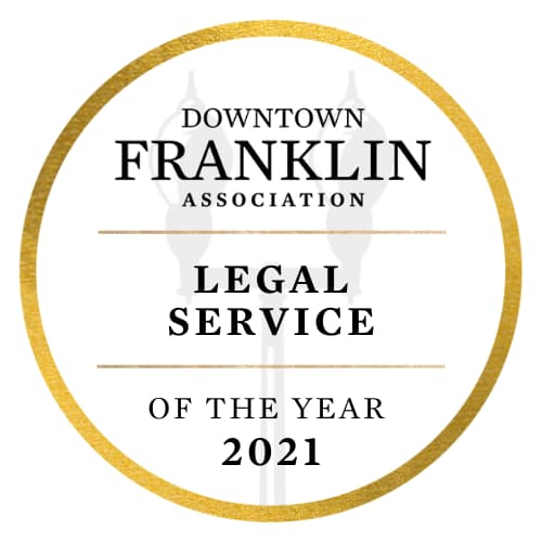 Downtown Franklin Association Legal Service of the Year, 2021