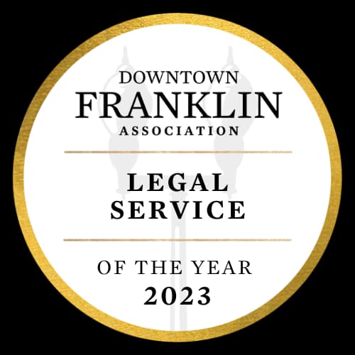 Downtown Franklin Association Legal Service of the Year, 2023